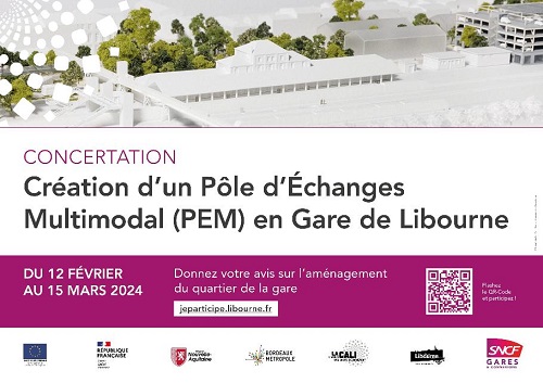 Création d'un pôle d'échange multimodal en gare de Libourne